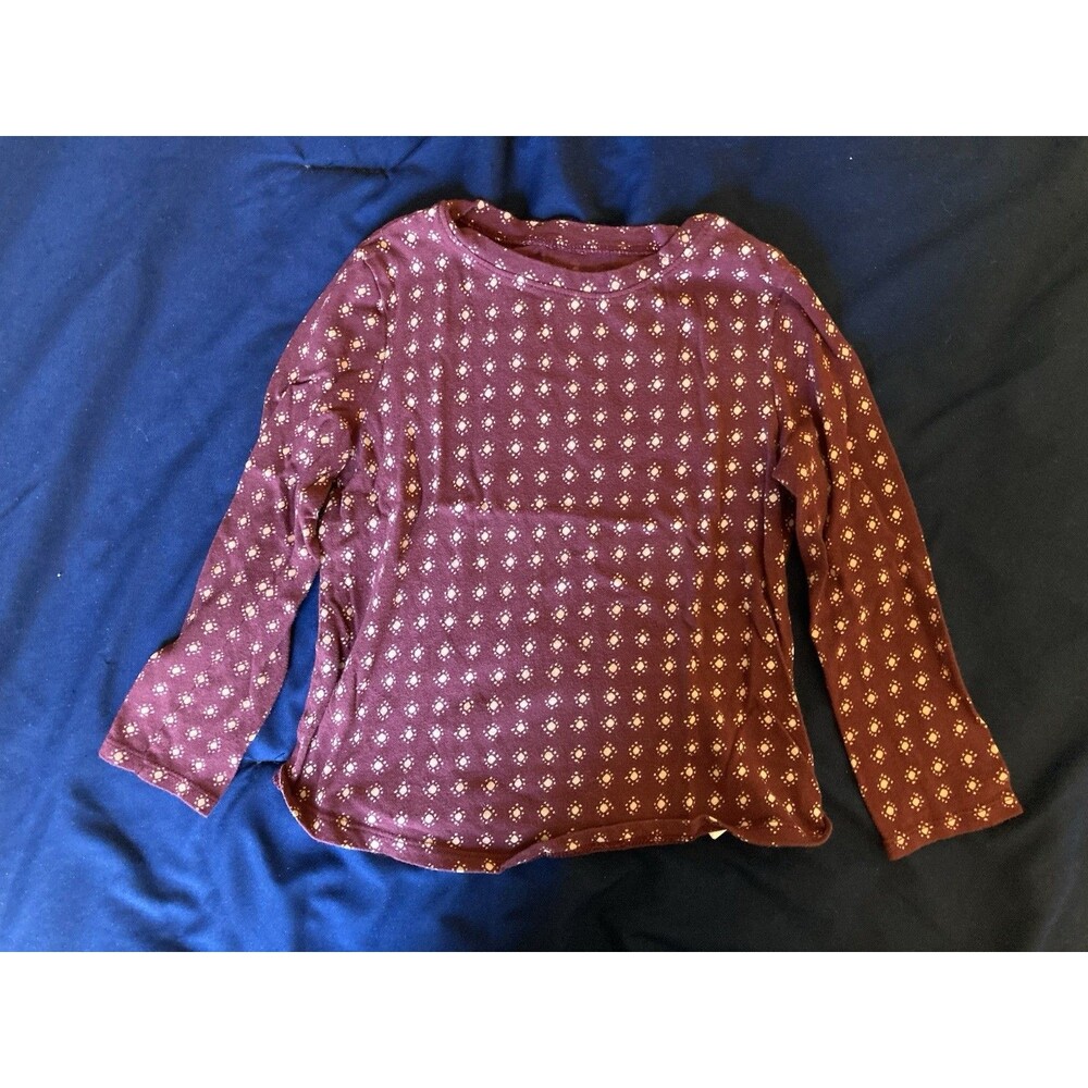 4T Old Navy girl clothes - 1 piece long sleeved shirt | solid dotted theme
